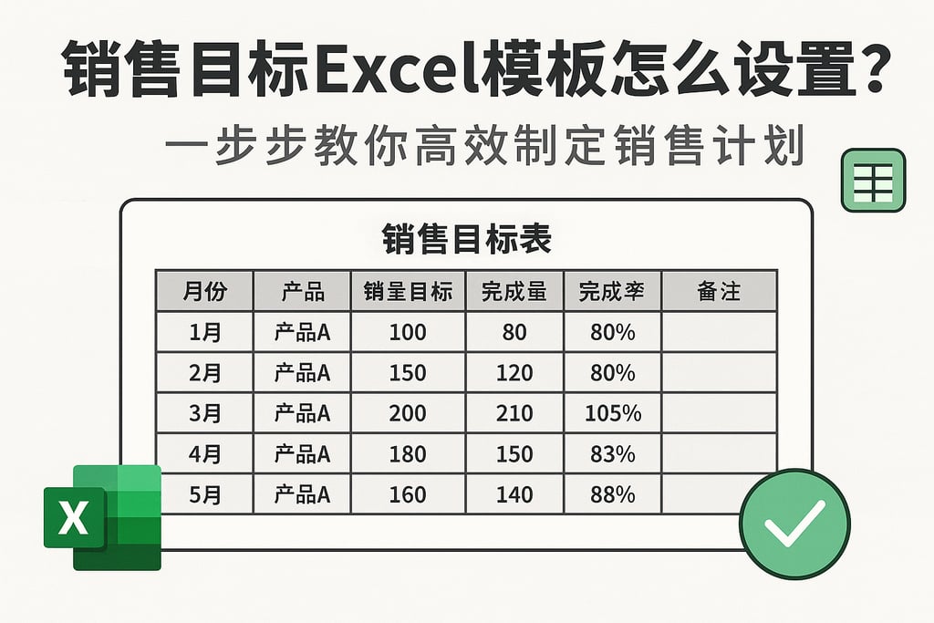 销售目标 excel模板怎么设置？一步步教你高效制定销售计划